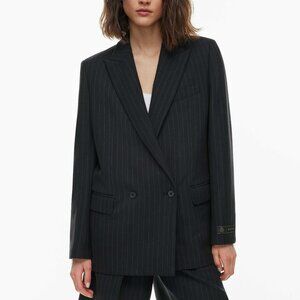 NWT ARITZIA Babaton Millions Blazer "VNTG BLK/ CL GR PNSTP" Size XS
